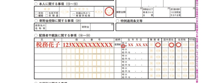 確定申告書第二表