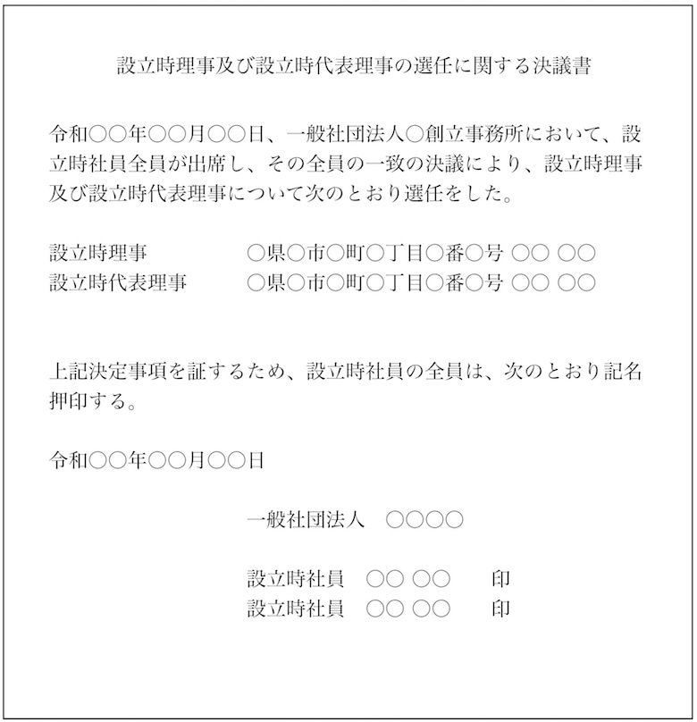決議書
