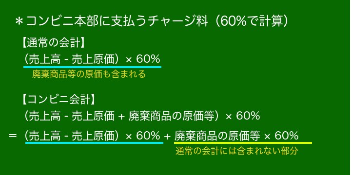 コンビニ会計と通常会計